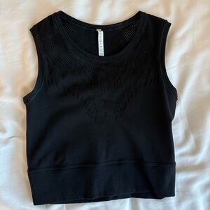 Athleta Black Mesh Detail Tank Top
